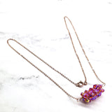 14K Rose Gold Filled Super Sparkly Pastel Crystal Barrel Necklaces by Alexa Martha Designs