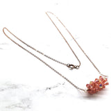 14K Rose Gold Filled Super Sparkly Pastel Crystal Barrel Necklaces by Alexa Martha Designs