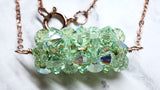 14K Rose Gold Filled Super Sparkly Pastel Crystal Barrel Necklaces by Alexa Martha Designs