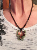 Copper Sculpted Shamrock Necklace - Only One by Alexa Martha Designs
