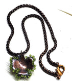 Copper Sculpted Shamrock Necklace - Only One by Alexa Martha Designs