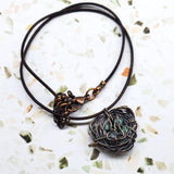 Copper Robin Nest Necklace with Up To 5 Beads by Alexa Martha Designs
