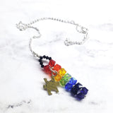 Wire Woven Rainbow Autism Puzzle Piece Bar Necklace-2024 Limited Edition by Alexa Martha Designs