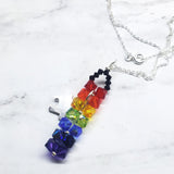 Wire Woven Rainbow Autism Puzzle Piece Bar Necklace-2024 Limited Edition by Alexa Martha Designs