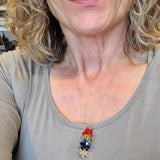 Pillar of Rainbow Crystals  Necklace for Autism Awareness by Alexa Martha Designs