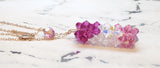 14 K Rose Gold Fill Super Sparkly Mom Crystal Pillar Pendant Necklace by Alexa Martha Designs