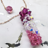 14 K Rose Gold Fill Super Sparkly Mom Crystal Pillar Pendant Necklace by Alexa Martha Designs