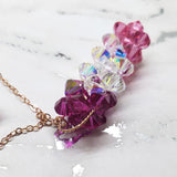 14 K Rose Gold Fill Super Sparkly Mom Crystal Pillar Pendant Necklace by Alexa Martha Designs