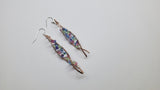 DNA Strand Double Helix Long Crystal Earrings by Alexa Martha Designs