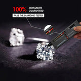 2.0/3.0 Carats VVS1 Moissanite 925 Sterling Silver Round Cut Earring Studs in White Gold Earrings 