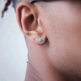 2.0/3.0 Carats VVS1 Moissanite 925 Sterling Silver Round Cut Earring Studs in White Gold Earrings 