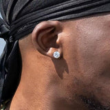 2.0/3.0 Carats VVS1 Moissanite 925 Sterling Silver Round Cut Earring Studs in White Gold Earrings 