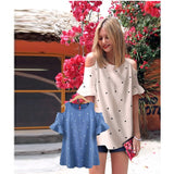 Stars Galore Sweetly Feminine Blouse From Sizes M to 5XL