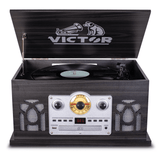 Victor Belmont 8-in-1 Wood Music Center Graphite - Refurbished