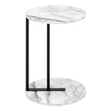 Accent Table, Side, Round, Contemporary And Modern - White / Black by Couch.com