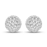 1.22 Carat Genuine White Diamond 14K White Gold Earrings (G-H Color, SI1-SI2 Clarity)