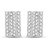 0.72 Carat Genuine White Diamond 14K White Gold Earrings (E-F Color, SI Clarity)