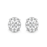 0.35 Carat Genuine White Diamond 14K White Gold Earrings (G-H Color, SI1-SI2 Clarity)