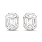0.53 Carat Genuine White Diamond 14K White Gold Earrings (G-H Color, VS Clarity)