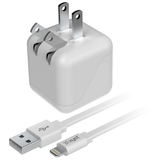 Xyst 2.4-Amp Dual USB Wall Charger With 4Ft Lightning Cable