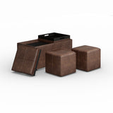 Avalon - 5 Piece Storage Ottoman, Contemporary by Couch.com