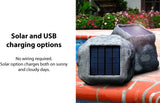 SoundPro 1-Pair Bluetooth Multi-Link Solar Rechargeable Wireless Rock Speakers
