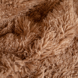 PupRug™ Luxe Faux Fur Orthopedic Dog Bed -  Plush Sheep Tan