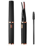 2 In 1 Clip Comb Heated Eyelash Curler Electric Mini Lash Curler Natural Eye Lash Makeup Tool with 3 Temp Settings 15Mins Shutdown