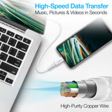 Naztech PD MFI Lightning to USB-C Cable 6ft White