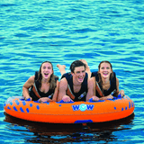 WOW Watersports Nova 3 Person Towable Deck Tube with Foam Handles