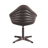 Pipino - Top Grain Leather Accent Chair With Swivel - Antique Ebony by Couch.com