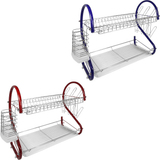Better Chef 16" 2-Level Colored-Chrome-Plated S-Shaped Dish Rack