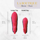 Red Heel Squeaky Dog Shoe Toy by Bonne et Filou