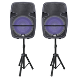 Naxa Dual 15" Bluetooth TWS Party Speakers - Refurbished