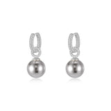 Goddess Pearl and Crystal Hoop Earrings