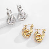 Diva Crystal Loop Hoop Earrings