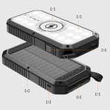 Sun Chaser Mini Solar Powered Wireless Phone Charger 10,000 mAh With LED Flood Light by VistaShops