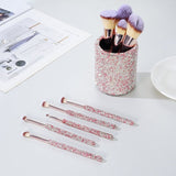 Bling Bling Shimmer Stones Encrusted 9-Piece Makeup Brushes and Holder Vanity Set