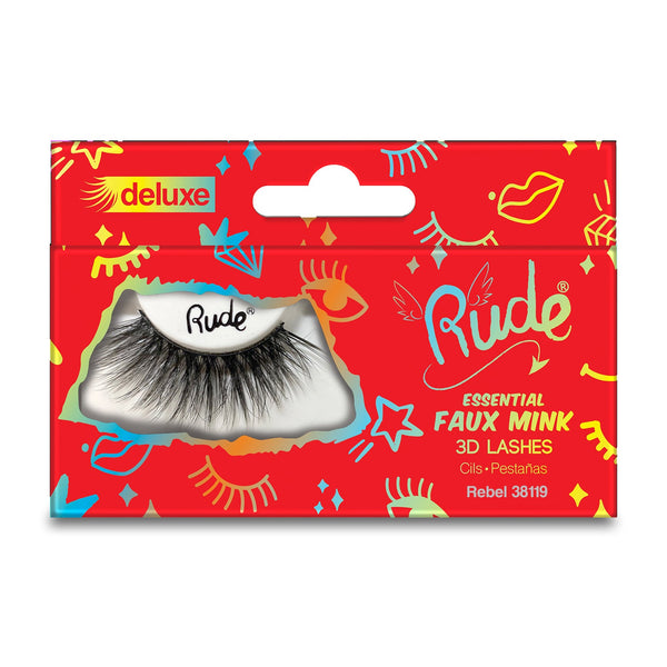 RUDE Essential Faux Mink Deluxe 3D Lashes - Rebel