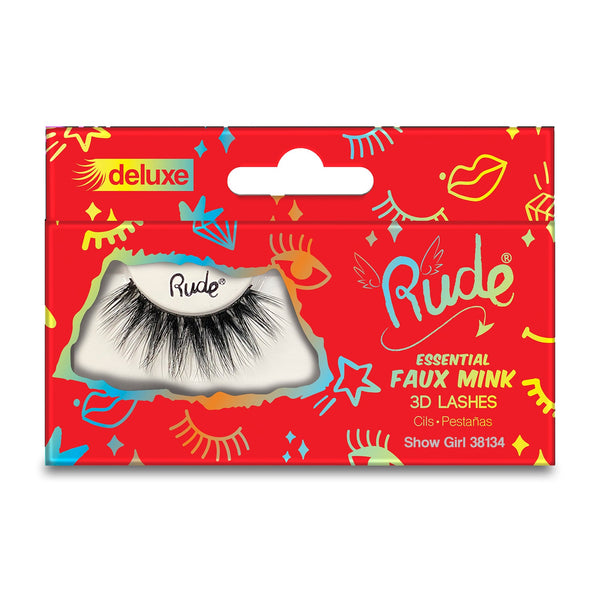 RUDE Essential Faux Mink Deluxe 3D Lashes - Show Girl