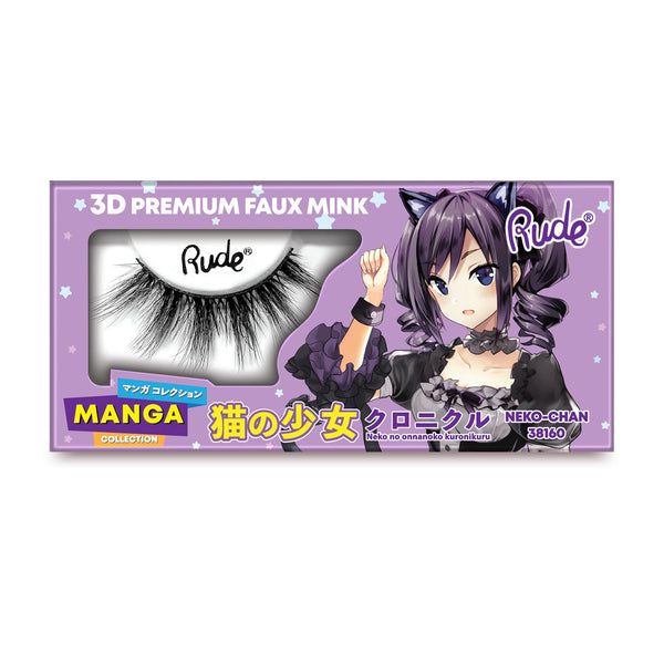 RUDE Manga 3D Faux Mink Lashes - Neko-Chan