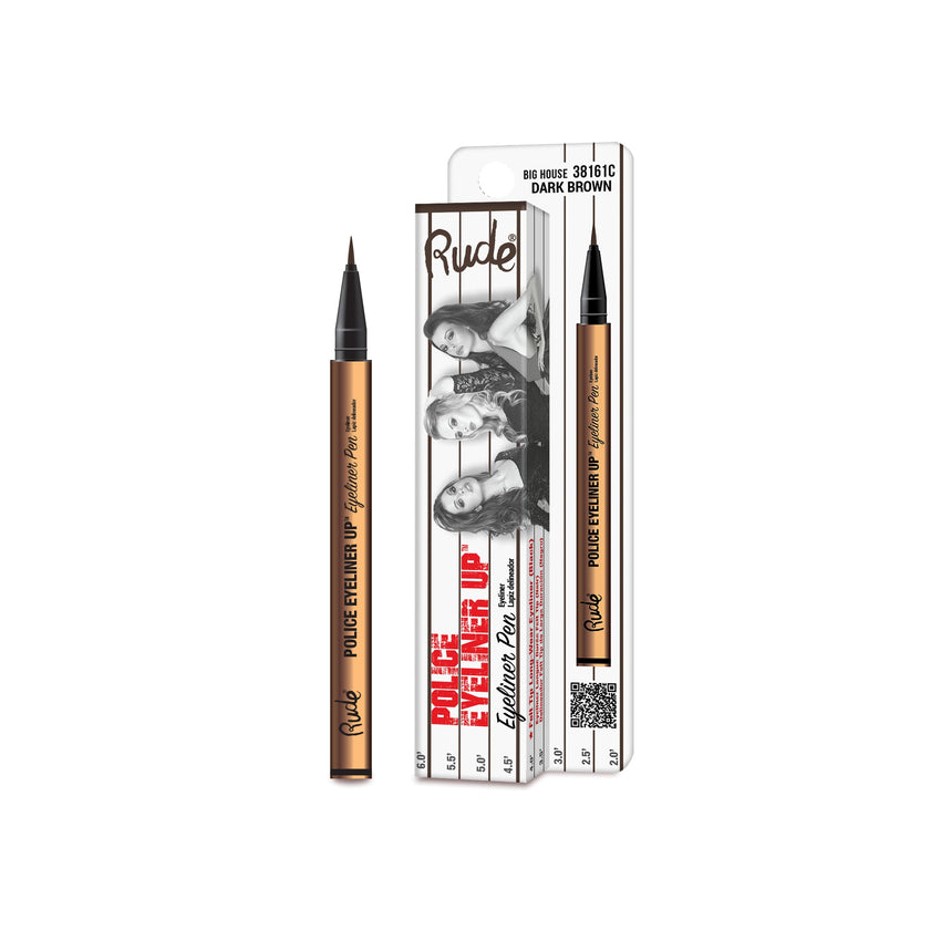 RUDE Police Eyeliner Up Eyeliner Pen - Big House (Dark Brown) CARDED