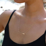 Angels Bar Necklace, Bracelet and Earrings in 14kt Gold Filled Over Silver