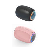 Oval Drum Bluetooth Speaker With LED Ring Light by VistaShops