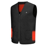 Heat Jacket Vest 3 Heating Gear Adjustable USB Heated Vest Warm Heat Coat Vest w/ 5 Heating Zones For Men Women Winter Outdoor Activity