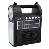 Supersonic Solar Power Speaker w FM Radio, Flashlight, Lantern & Phone Stand
