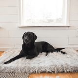 PupRug by Paw.com™ Faux Fur Orthopedic Dog Bed - Rectangle Grey