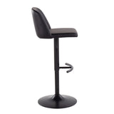 Toriano - Contemporary Adjustable Bar Stool With Rounded T Footrest (Set of 2) by Couch.com