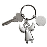 Standing Angel Keychain with Engraving Tag, 3.5" by Creative Gifts
