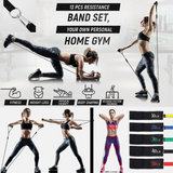 JupiterGear Intey Resistance Bands Set Exercise Bands with Protective Sleeve - Portable Resistance Bands with Door Anchor, Handles, Legs Ankle Straps - Home Gym Resistance Training [13 Pcs Set]